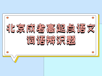 北京成考高起點(diǎn)語文詞語辨識(shí)題