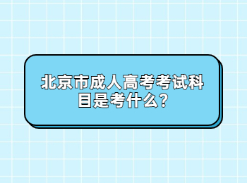 北京市成人高考考試科目